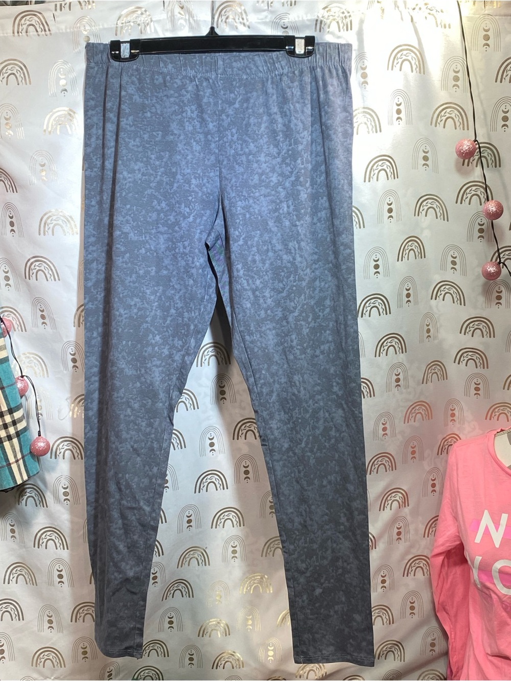No Boundaries Heather Light Blue Girls' Stretch Leggings